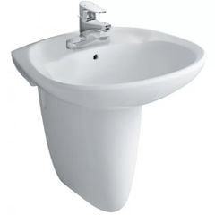 Chậu Rửa Lavabo INAX L-284VFC+L-284VC Kèm Chân Ngắn Treo Tường