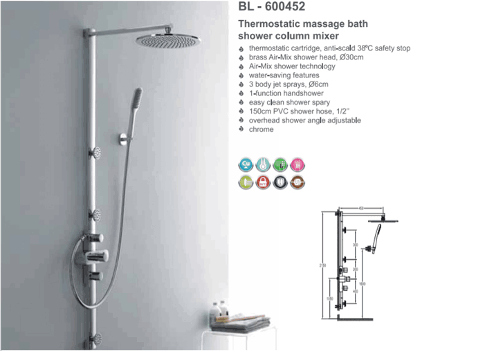 Sen Cây Tắm Điều Chỉnh Nhiệt Độ BELLO BL- 600452