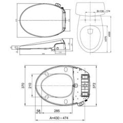 SLIM00001-WT Nắp rửa vệ sinh Slim