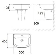 VF-0262 Chậu treo tường LOVEN