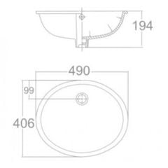 VF-0496 Chậu rửa âm bàn Ovalyn