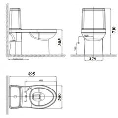 VF-1858S3 Bộ cầu Cozy với nắp rửa Slim 3