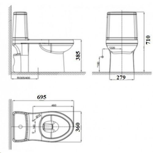 VF-1858SW Bồn Cầu American Standard Nắp Rửa Cơ