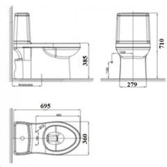 VF-1858SW Bồn Cầu American Standard Nắp Rửa Cơ