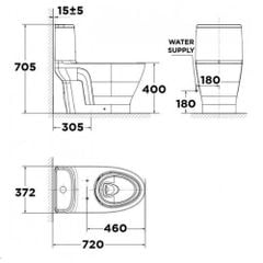 VF-1862PR Bồn Cầu American Standard Nắp Rửa Điện Tử