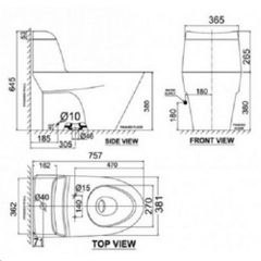 VF-2010SW Bồn Cầu American Standard Nắp Rửa Cơ