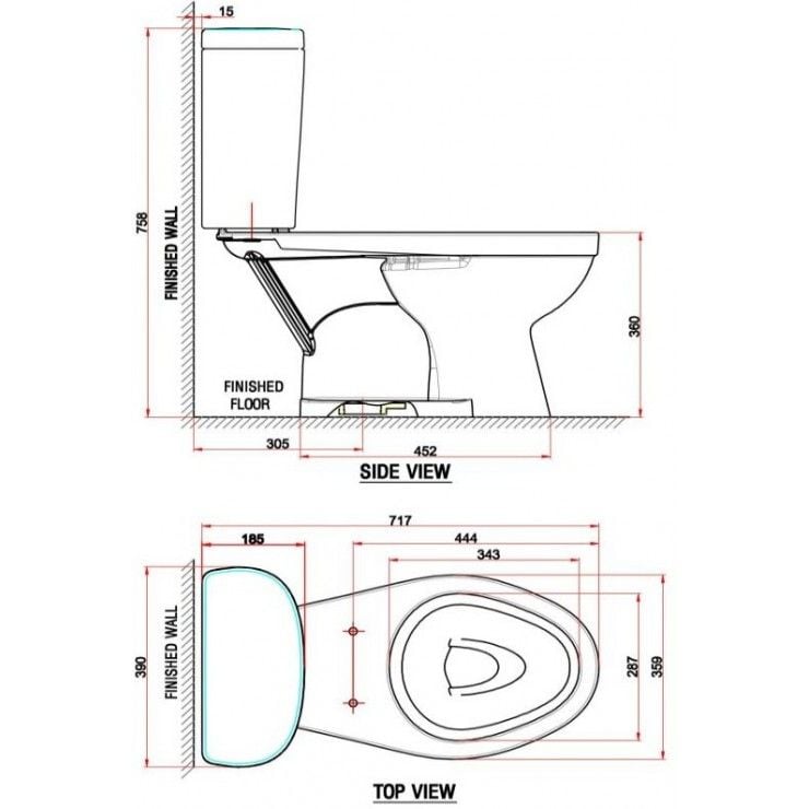 VF-2398SL Bộ cầu 02 khối Winplus nắp êm