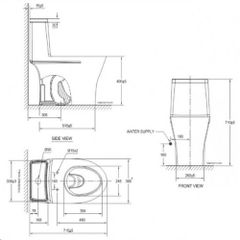 Bồn Cầu American Standard VF-2530SW Nắp Rửa Cơ