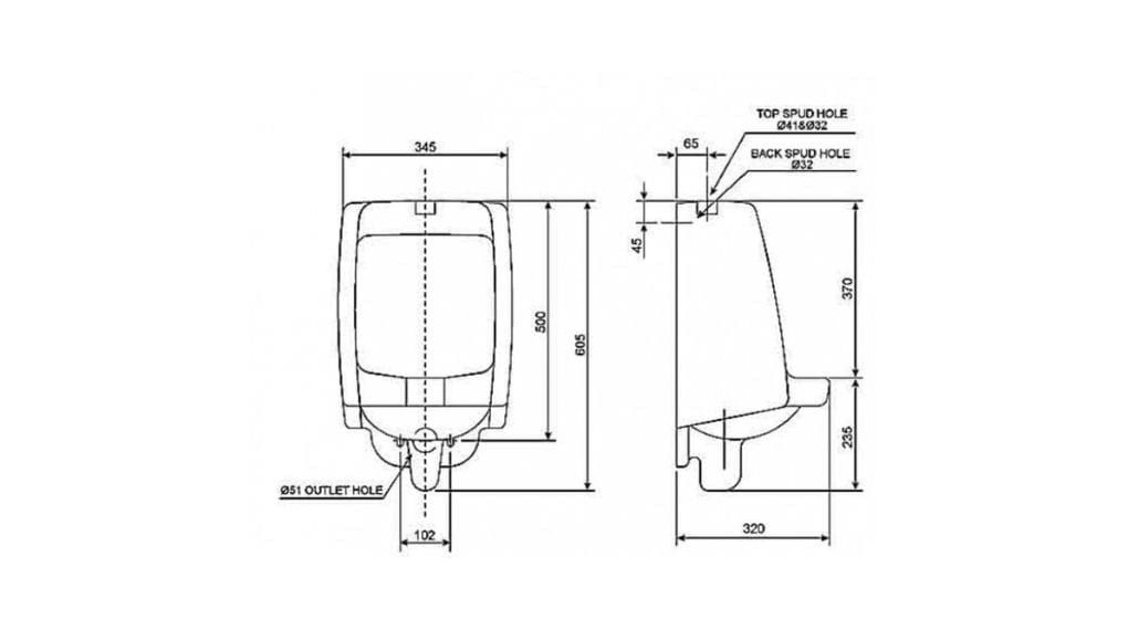 VF-6401 Bồn Tiểu Nam Mini Washbrook
