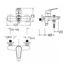 WF-0311 Sen Tắm Sen Gắn Tường Cygnet