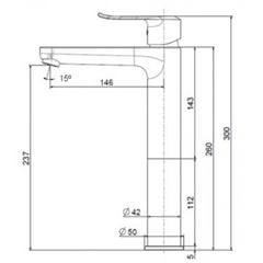 WF-0703 Vòi chậu cổ cao Neo Modern