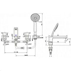WF-1300MB Vòi Xả Bồn Tắm American Standard Acacia Nóng Lạnh Màu Đen