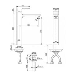 WF-1302 Vòi chậu cổ cao Acacia E