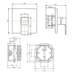 WF-1322 Vòi sen âm tường Acacia E