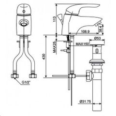 WF-1501 Vòi Chậu 01 lỗ Saga
