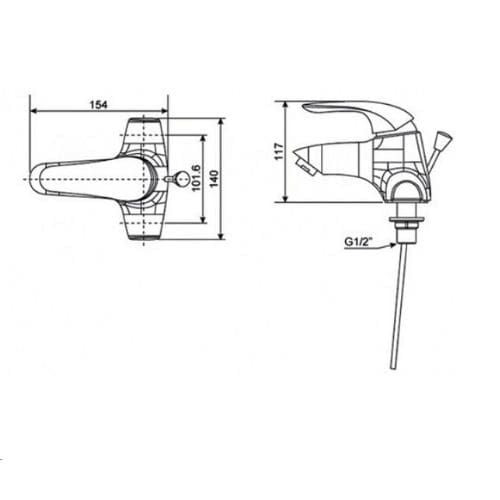 WF-1502 Vòi Chậu 03 Lỗ Saga
