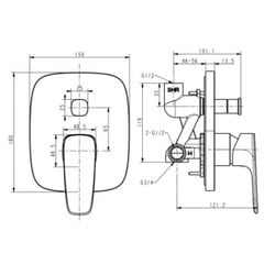 WF-1721 Vòi tắm sen âm tường Signature