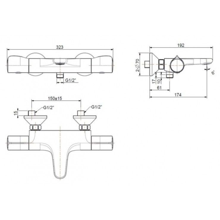 WF-4949 Vòi tắm sen nhiệt độ Temptacion