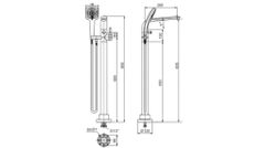 WF-6816 Vòi Bồn Tắm Đặt Sàn IDS