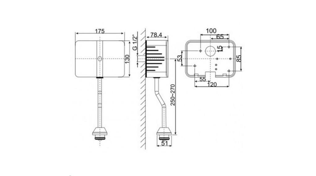WF-8619 Van Xả Cảm Ứng Tiểu Senseflow