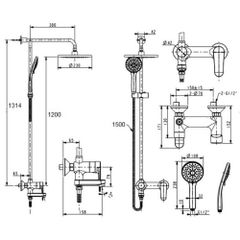 WF-9089 Bộ Sen Phun Mưa Simplica