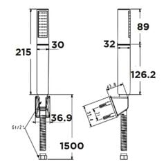 WF-S508 Bộ tay sen DUOSTiX – Đen mờ