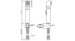 WF-TS28B Vòi Xịt DUOSTiX – Đen Mờ
