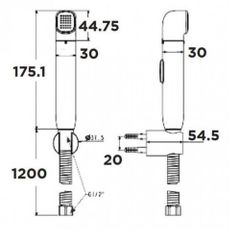 WF-TS28CW Vòi Xịt DUOSTiX Chrome & Trắng