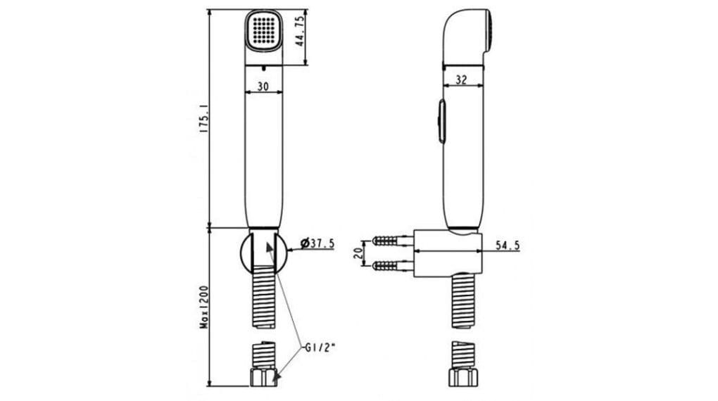 WF-TS28W Vòi Xịt DUOSTiX – Trắng