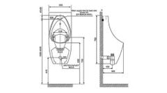 WP-6737B Tiểu Nam Treo Tường New Contour