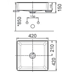 Chậu Rửa Lavabo Đặt Bàn American WP-F411 Dòng Acacia