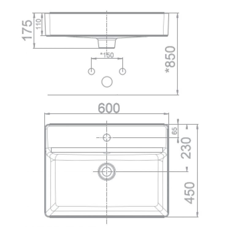 Chậu Lavabo Đặt Bàn American WP-F420 Acacia E Supasleek