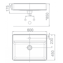 Chậu Lavabo Đặt Bàn American WP-F420 Acacia E Supasleek