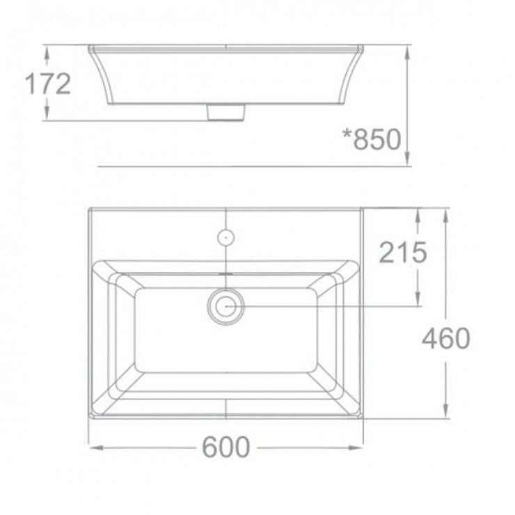WP-F525.3H Chậu đặt trên bàn Kastello