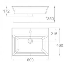 WP-F525.3H Chậu đặt trên bàn Kastello