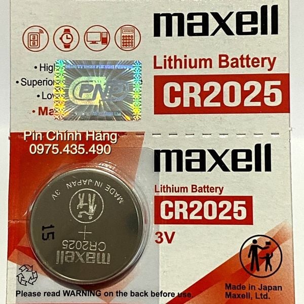 Pin CR 2025 Maxell Phục Vụ Số