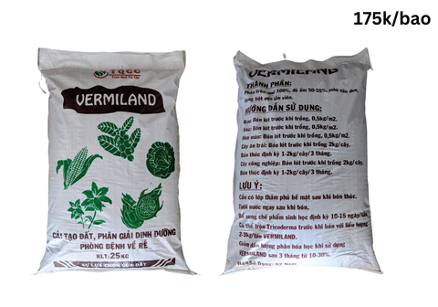  Phân trùn quế dạng bột lẫn vón cục ẩm 60% Vermiland bao 25kg 