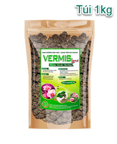  Phân trùn quế viên nén Vermisland gói 1kg (Viên 10mm) 