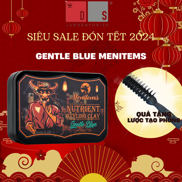  Sáp vuốt tóc Menitems, sáp dưỡng tạo kiểu Clay giúp tạo nếp giữ kiểu tự nhiên hương thơm lôi cuốn Gentle Blue 