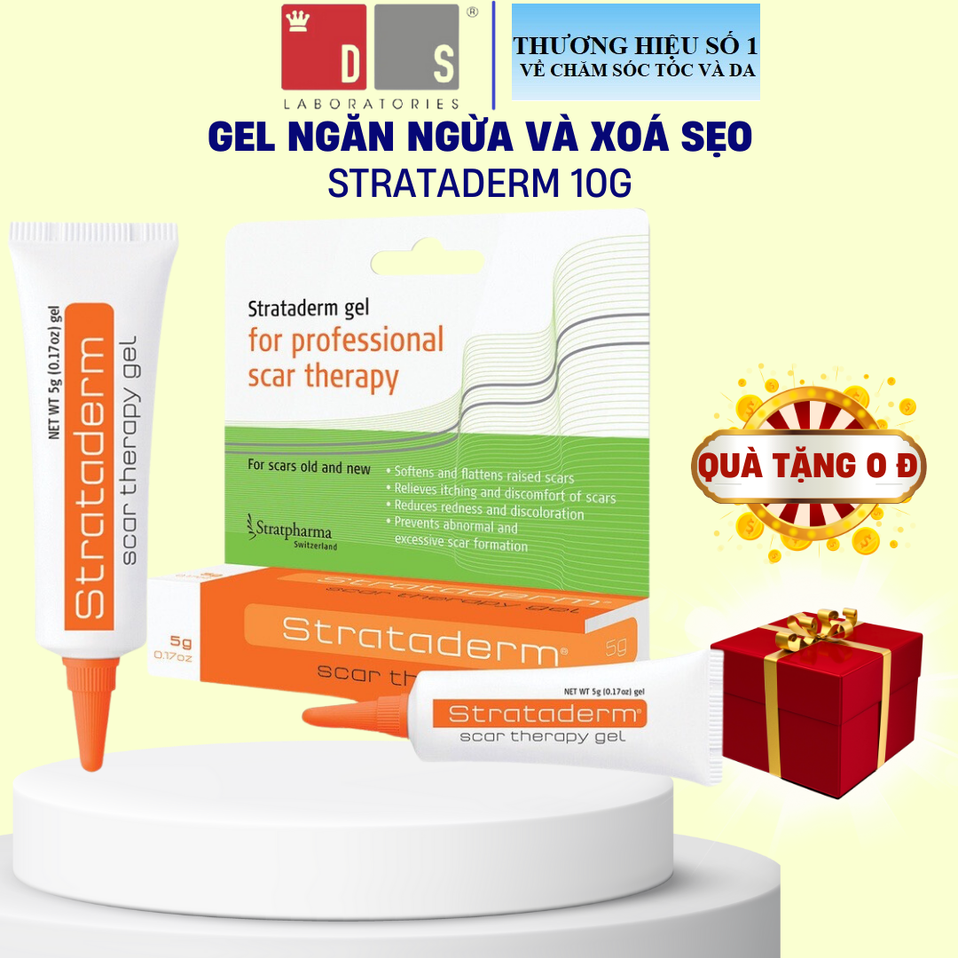  Gel xoá mờ sẹo thâm, rỗ, lõm Strataderm 10g Thuỵ Sĩ 