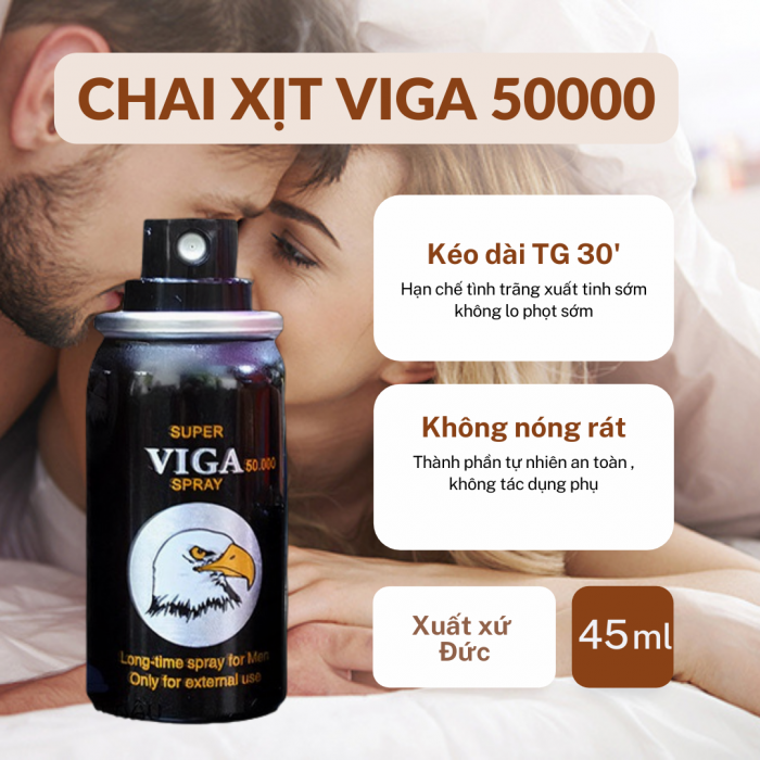 Xịt kéo dài thời gian Viga Spray 50000 cho nam chính hãng 
