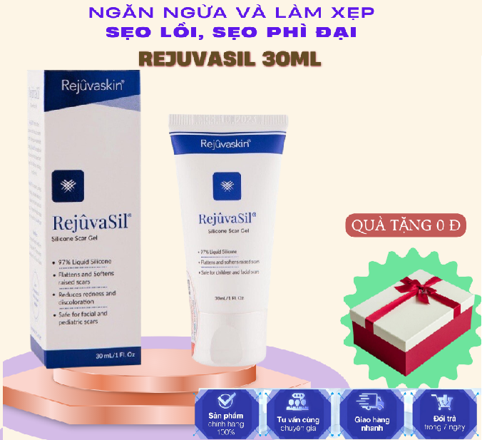 Gel ngăn ngừa sẹo, làm xẹp sẹo lồi, sẹo phì đại Rejuvasil 30ml thương hiệu Rejuvaskin 