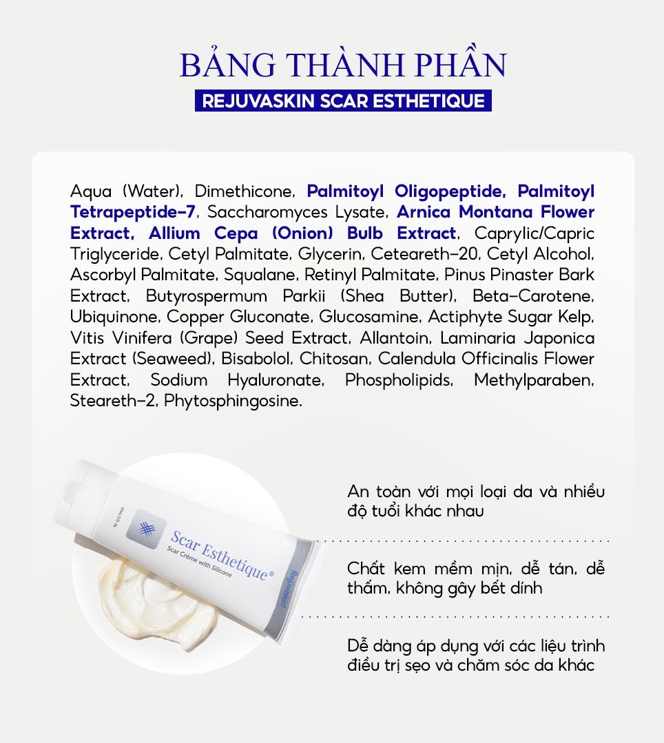  Kem xóa Sẹo Thâm, lấp đầy Sẹo Rỗ, Sẹo Lõm Scar Esthetique 30ml của Rejuvaskin 