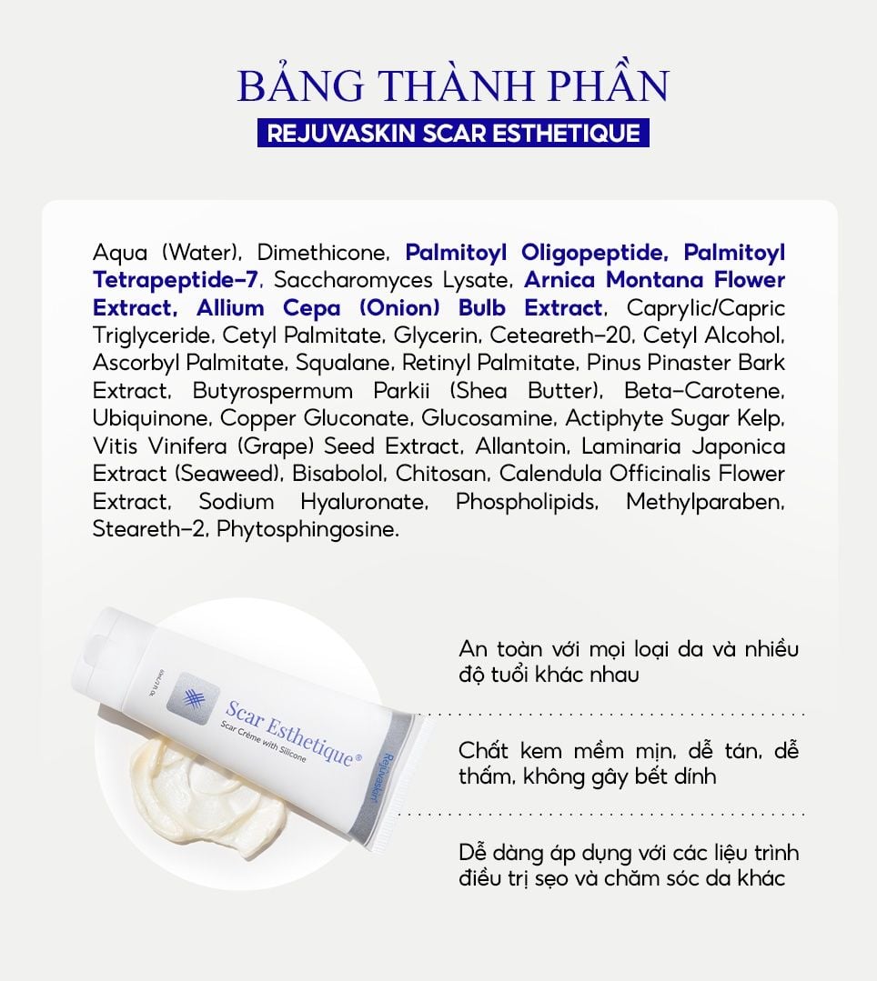  Kem xóa Sẹo Thâm, lấp đầy Sẹo Rỗ, Sẹo Lõm Scar Esthetique 60ml của Rejuvaskin 