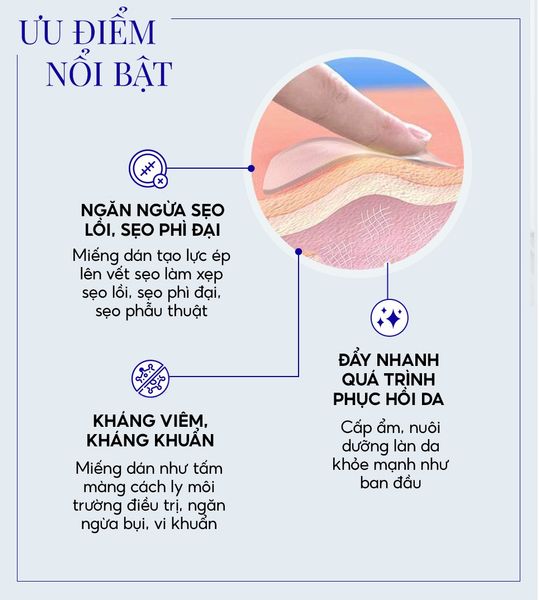  Miếng dán sẹo ngực, sẹo phẫu thuật ngực thu quầng đầu ti Rejuvaskin Scar FX Breast Circle 3″ / 1 miếng 