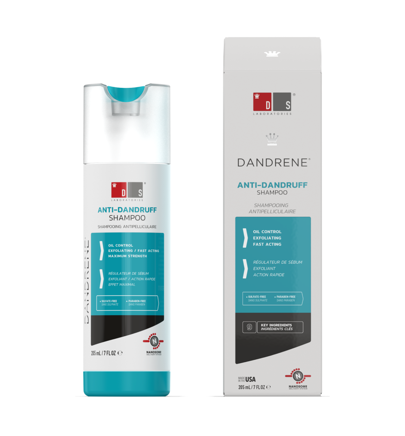  Dầu gội trị gầu, vảy nến, tẩy tế bào chết, nuôi dưỡng da Dandrene Anti - Dandruff shampoo 205ml 