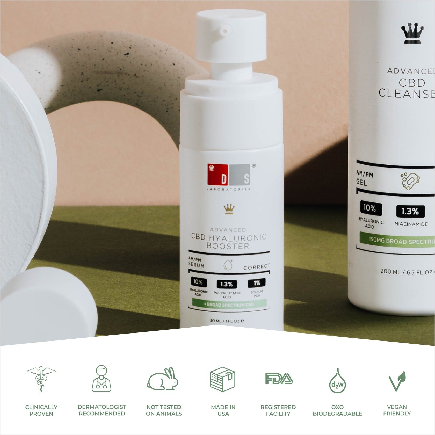  Serum cấp ẩm, phục hồi da, cho da căng bóng, chống lão hoá Advaced CBD hyaluronic booster 30ml 