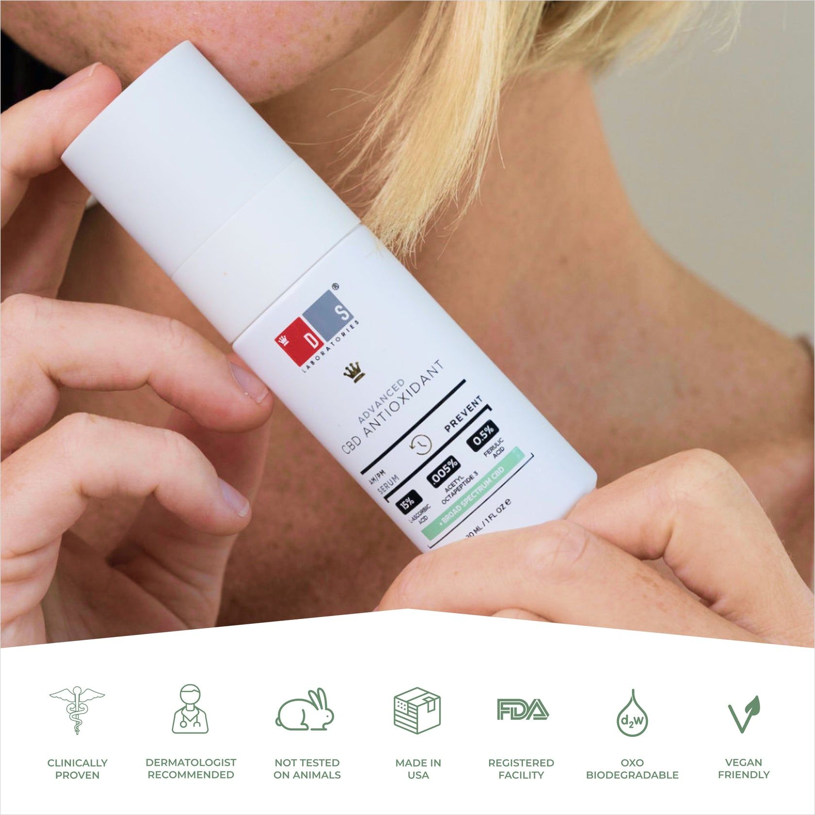  Serum cấp ẩm, phục hồi da, làm sáng da, chống lão hoá Advaced CBD antioxidant 30ml 