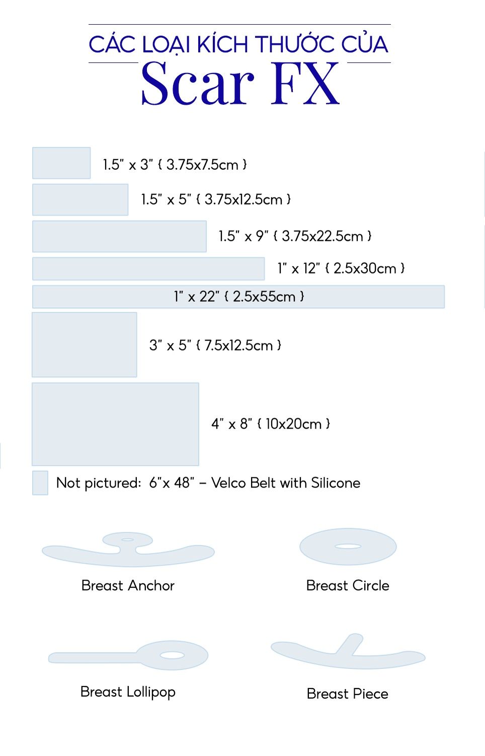  Miếng Dán Ngăn Ngừa Và Ép Sẹo Lồi, Phì Đại Scar FX 3,75cm x 7,5cm của Rejuvaskin 
