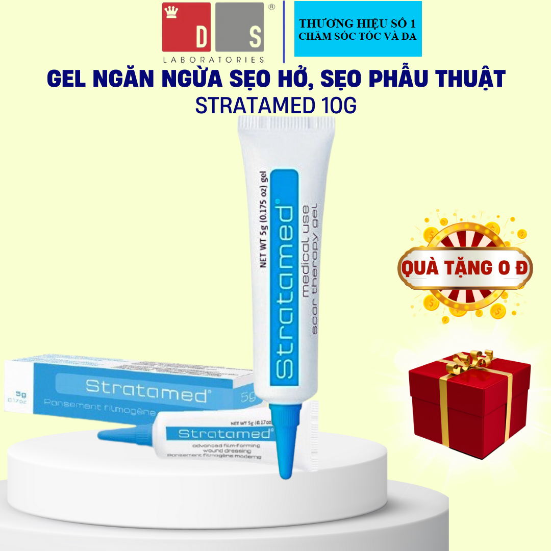 Gel phục hồi vết thương hở sau phẫu thuật, ngăn ngừa sẹo thâm, sẹo rỗ, sẹo lõm, sẹo phì đại Stratamed 10G Thuỵ Sĩ 
